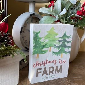NEW! Christmas Tree Farm Holiday Country Farmhouse Rustic Wood Sign